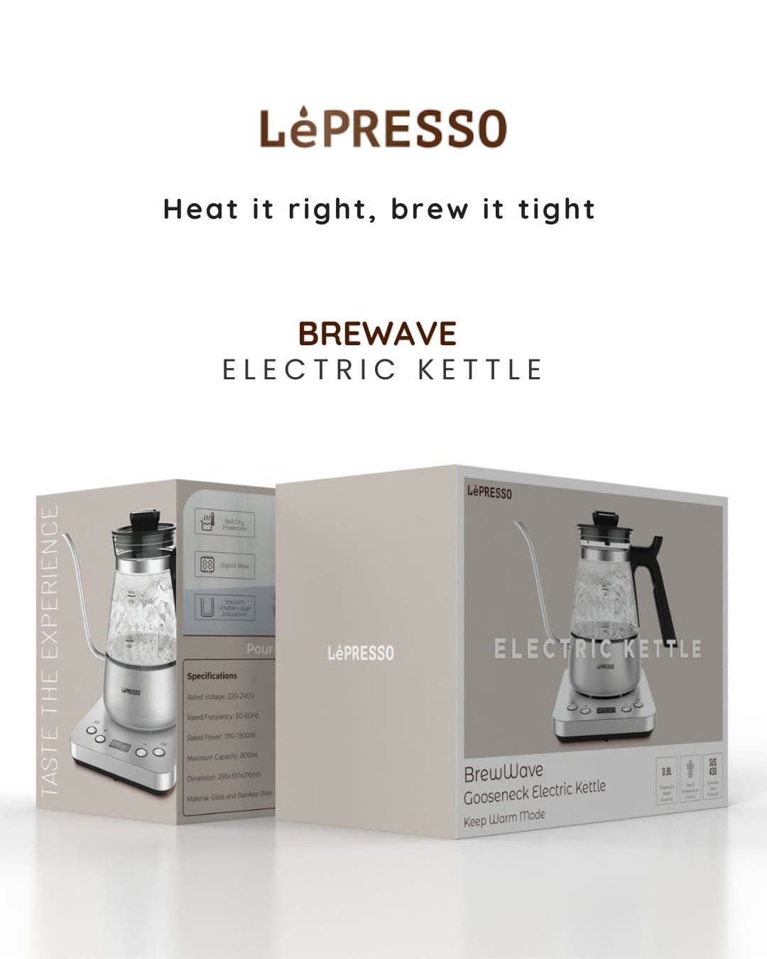 LèPRESSO Electric Kettle