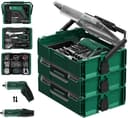 Green Lion 3-Tier Cordless Electric Screwdriver & Tool Kit 1