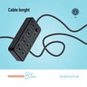 PorodoBlue Power Strip with USB Ports 3