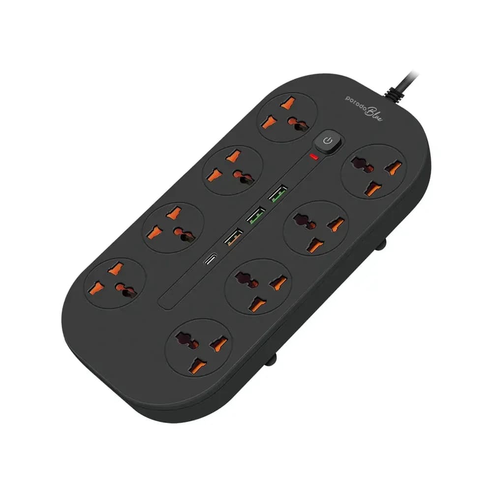 PorodoBlue Multi-Outlet Power Strip with USB Ports