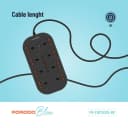 PorodoBlue Multi-Outlet Power Strip with USB Ports 5