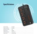 Porodo Blue Power Strip with USB Charging Ports 6