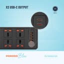 Porodo Blue Power Strip with USB Ports 4