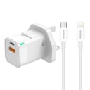 Porodo 20W USB-C & USB-A Wall Charger with USB-C to Lightning Cable 1