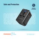 Porodo Blue Travel Universal Adapter with Surge Protector 5