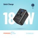 Porodo Blue Travel Universal Adapter with Surge Protector 6
