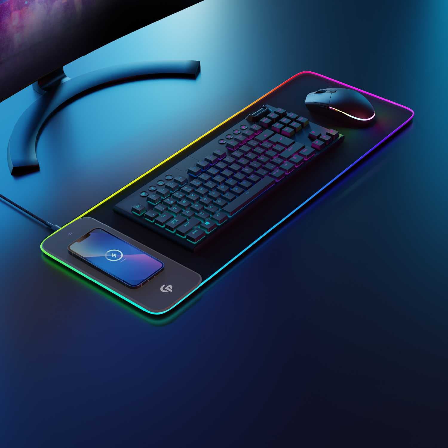 RGB Gaming Mouse Pad with Wireless Charging