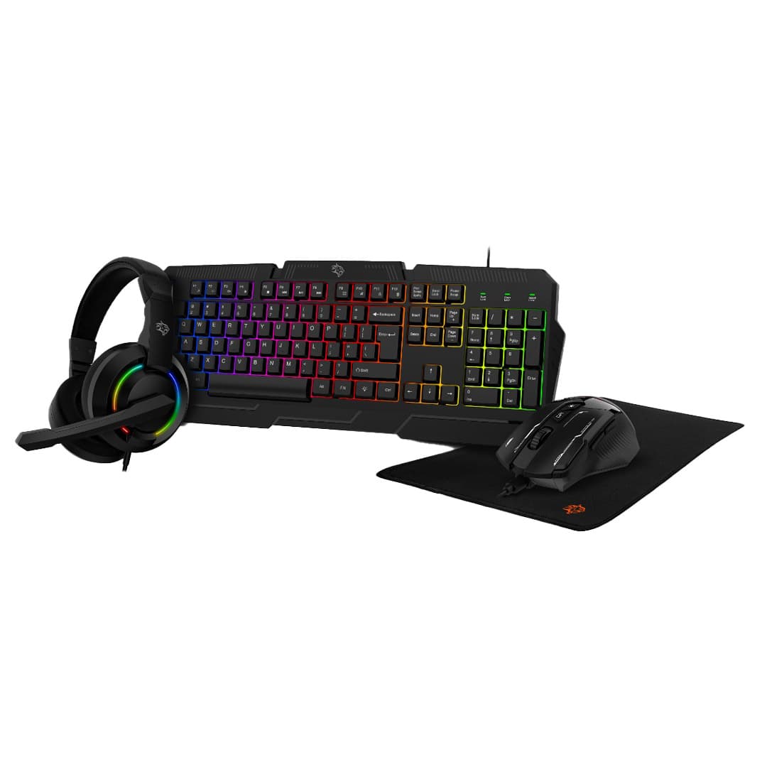 Gaming Keyboard, Mouse, Headset & Mousepad Combo