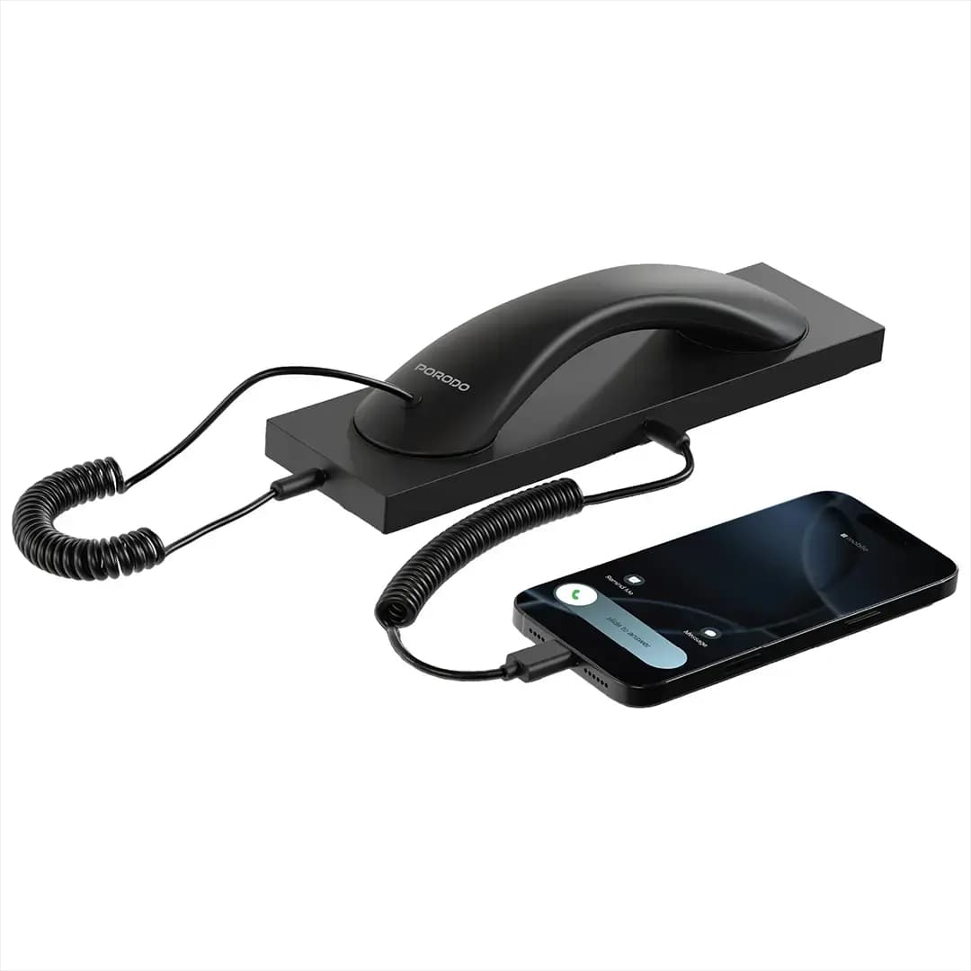 Porodo Classic Retro Phone Handset with Type-C Connector