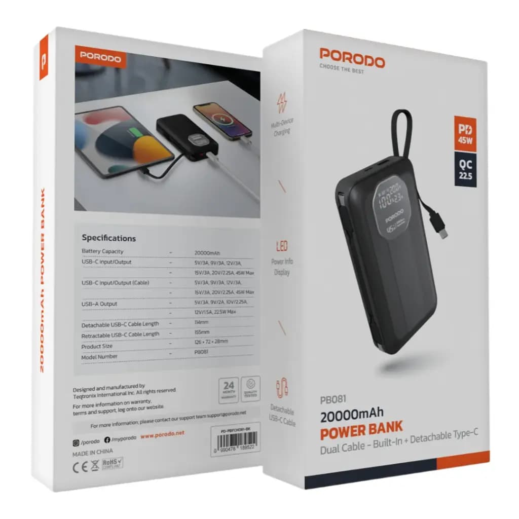 Porodo 20000mAh Power Bank