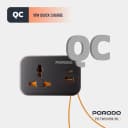 Porodo Universal Wall Socket with USB Ports 3