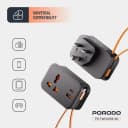 Porodo Universal Wall Socket with USB Ports 4