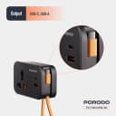 Porodo Universal Wall Socket with USB Ports 5