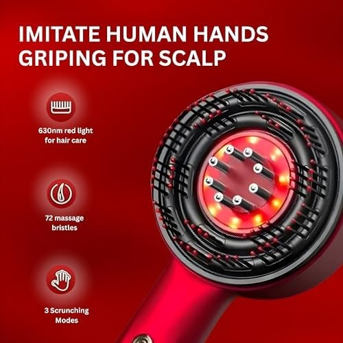 Cordless Scalp Massage Comb with Red Light Therapy 8