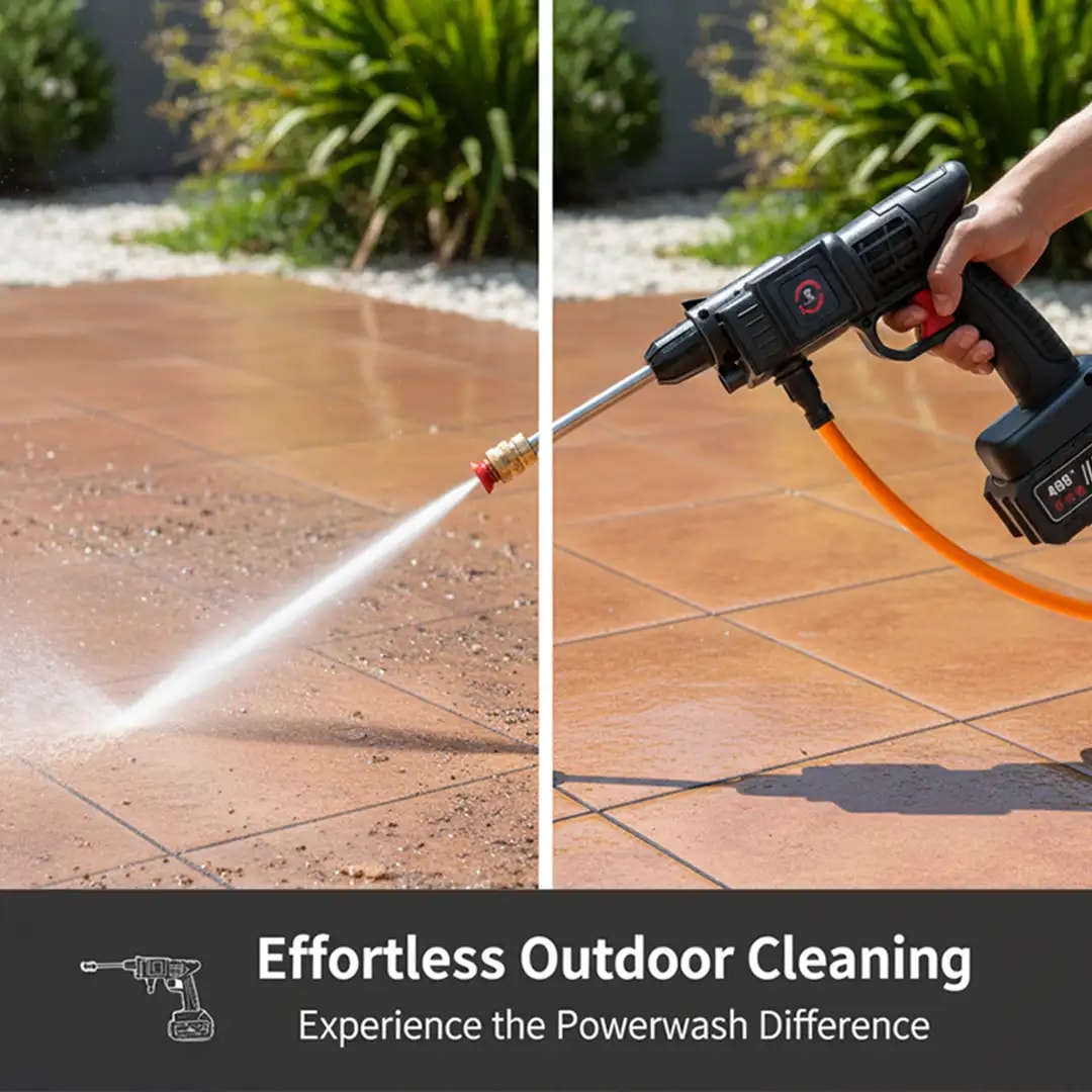 48V Cordless Portable Car Wash Pressure Washer Gun with Dual Battery – High Power Cleaning Machine for Cars, Bikes & Home 3