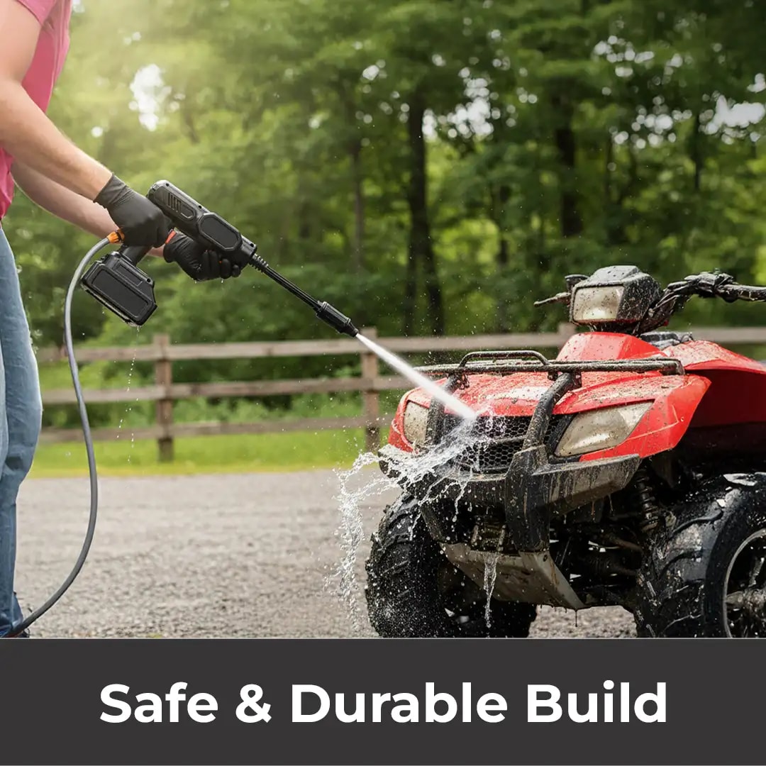 48V Cordless Portable Car Wash Pressure Washer Gun with Dual Battery – High Power Cleaning Machine for Cars, Bikes & Home 5