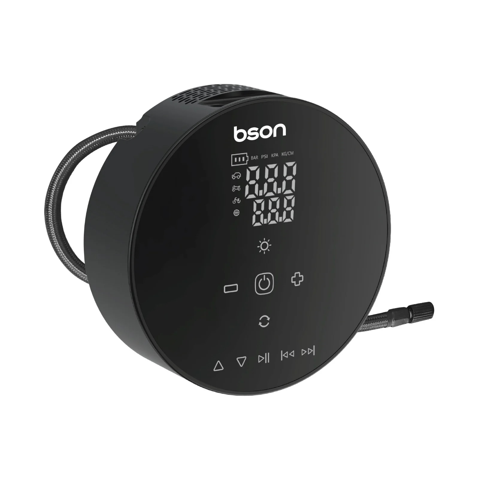 BSON Portable Tire Inflator with Bluetooth Speaker