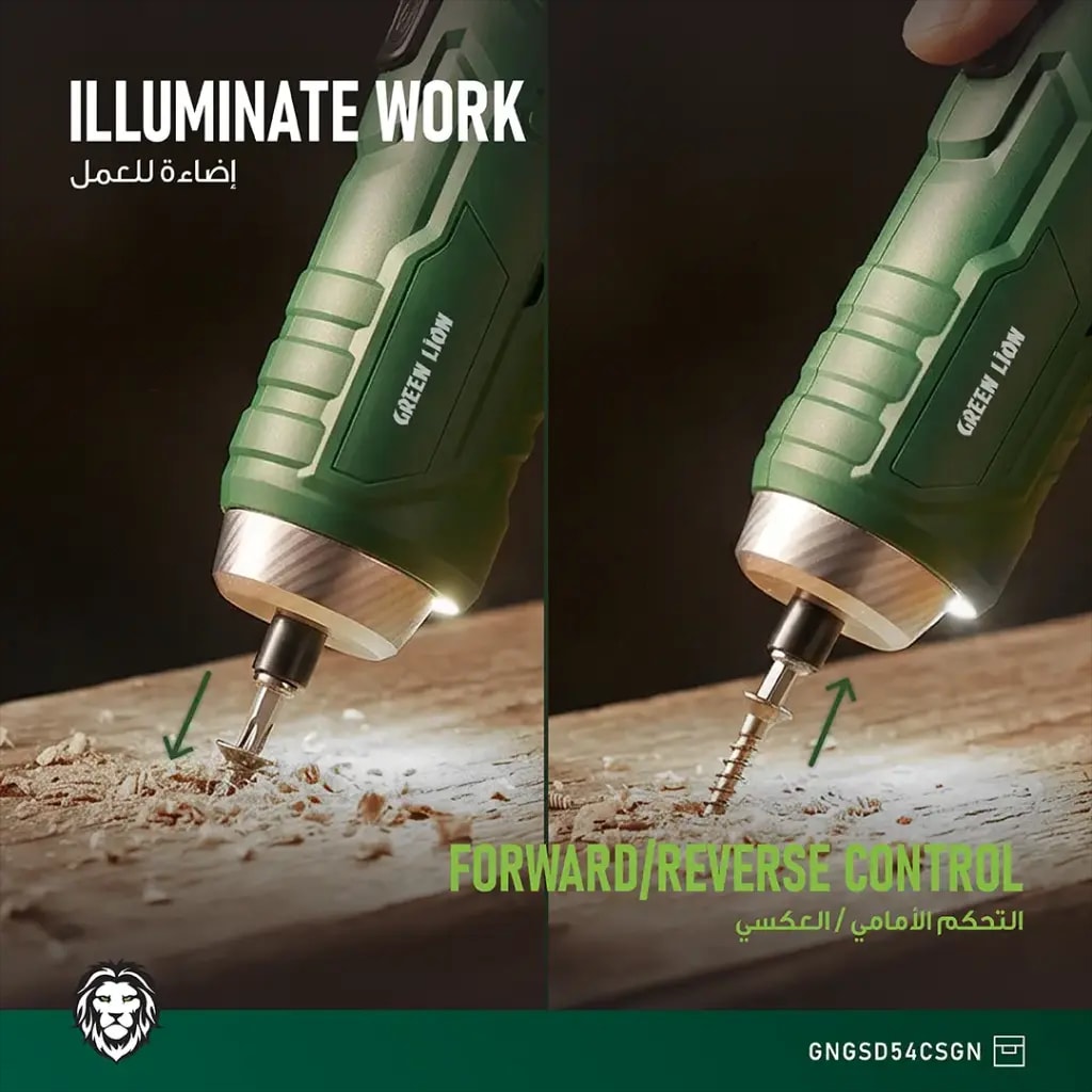 Green Lion Cordless Electric Screwdriver Set 6