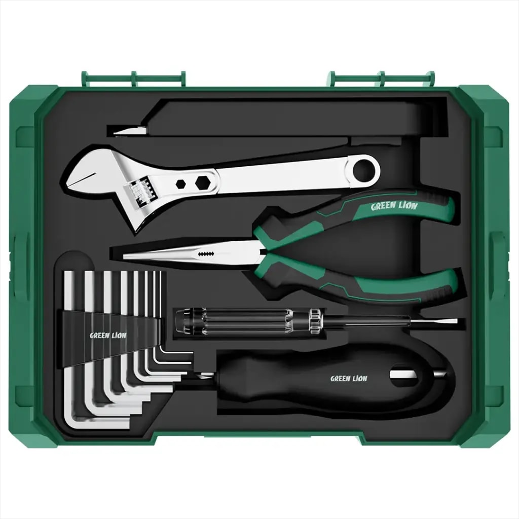 Green Lion 3-Tier Cordless Electric Screwdriver & Tool Kit 5