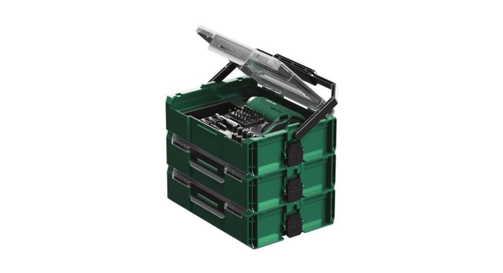 Green Lion 3-Tier Cordless Electric Screwdriver & Tool Kit 8