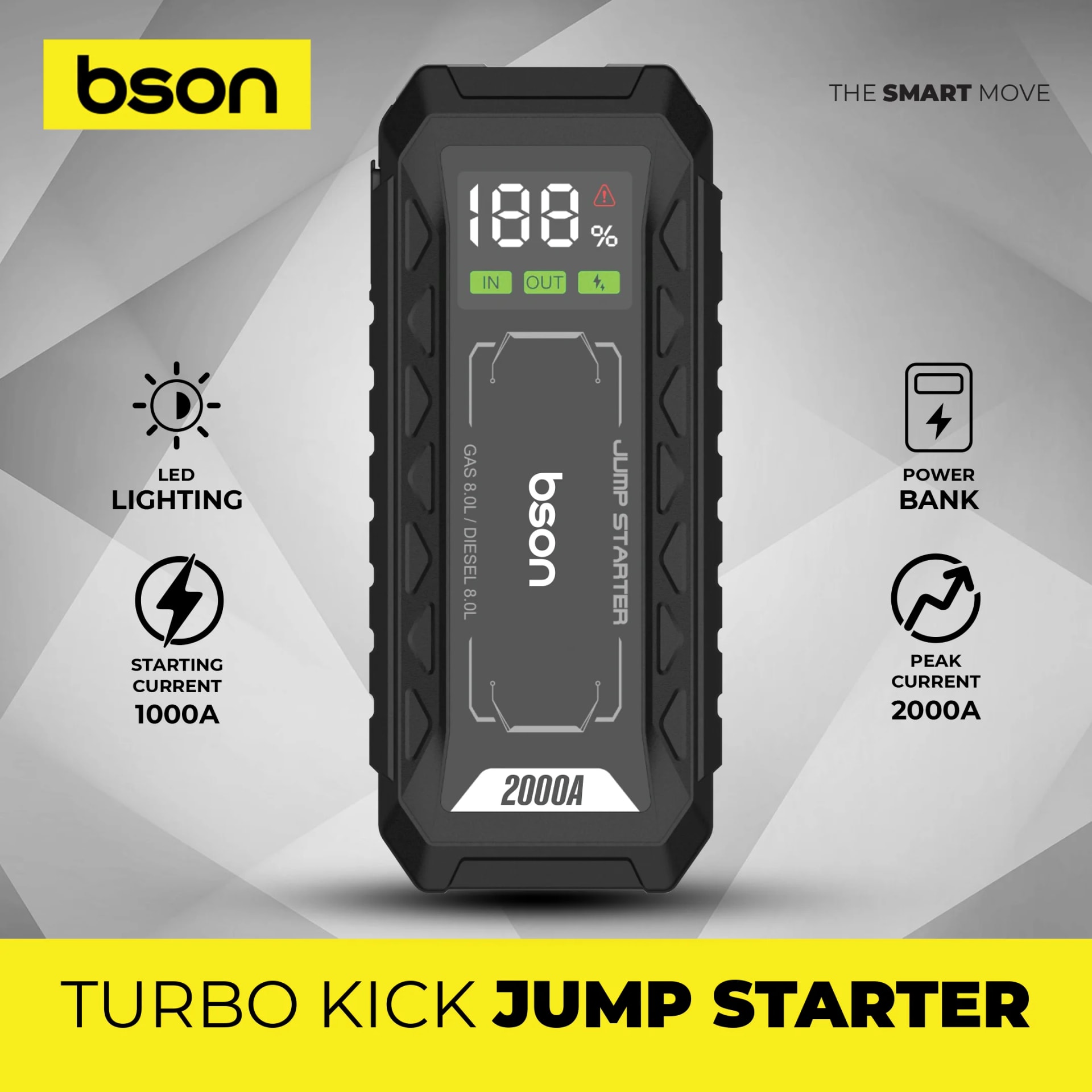 BSON Turbo Kick Jump Starter 16000mAh 3