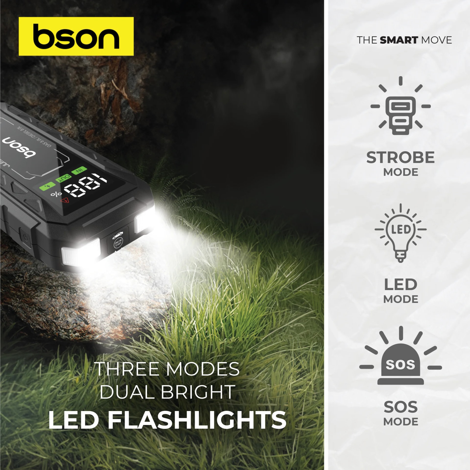 BSON Turbo Kick Jump Starter 16000mAh 5