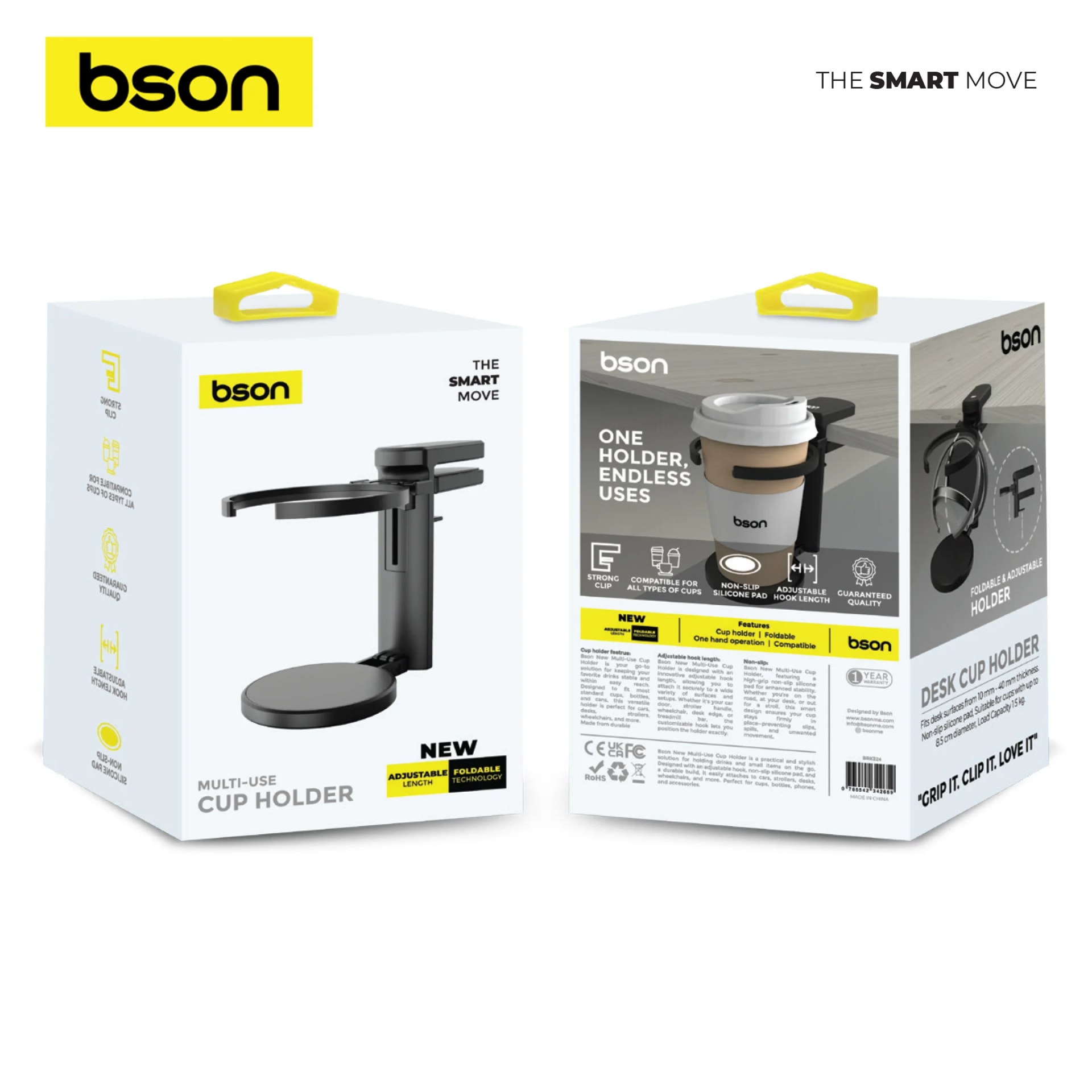 BSON Multi-Use Adjustable Cup Holder 6