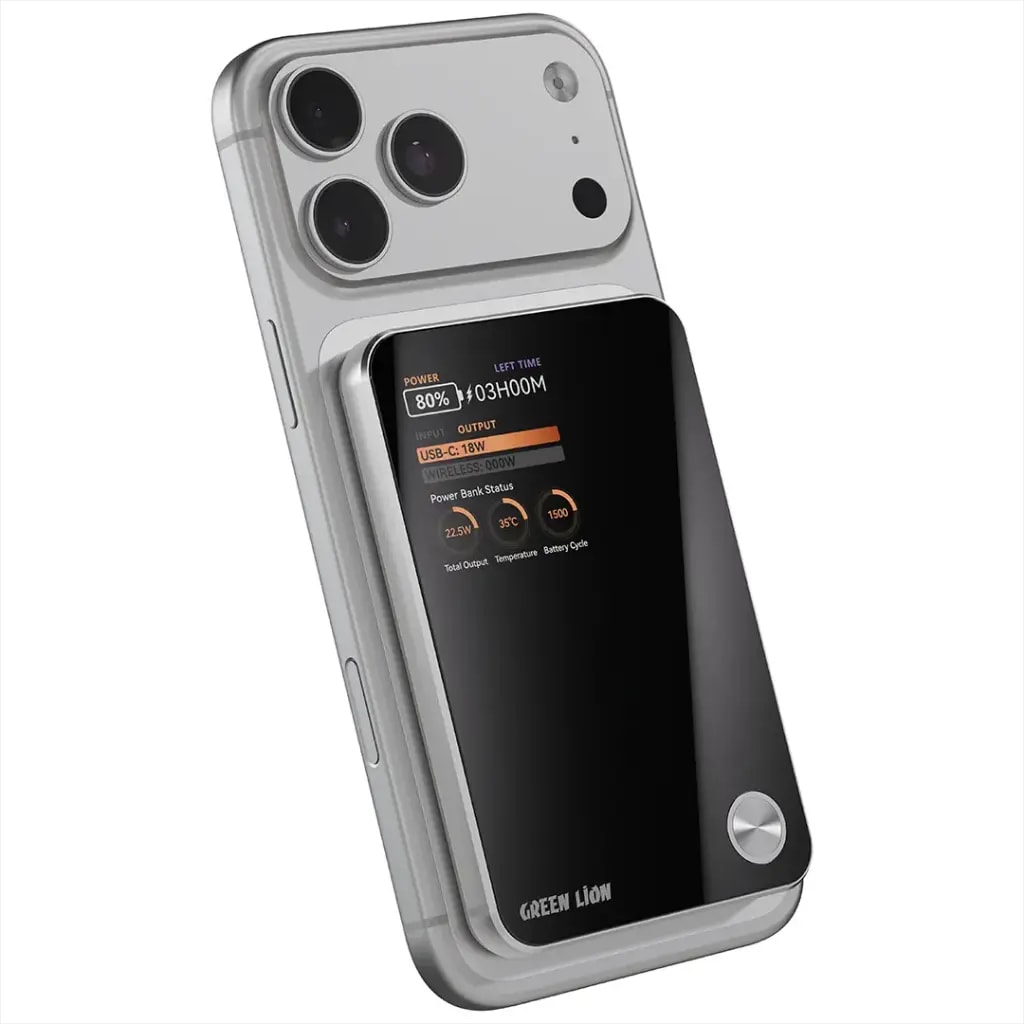Green Lion Magnetic Power Bank with Display 2
