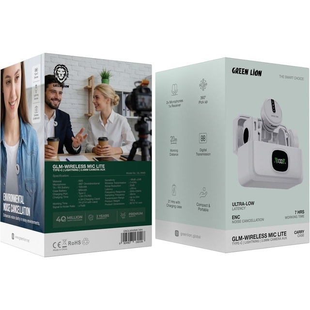 Green lion GLM-Wireless Mic Lite Environmental Noise Cancellation 4