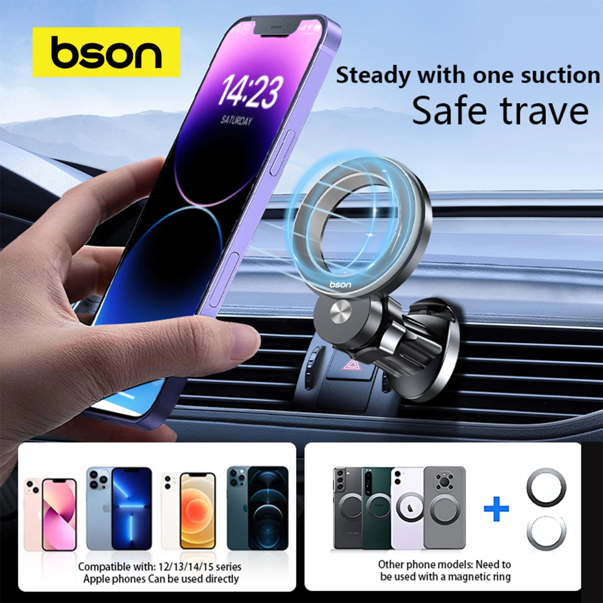 BSON VentPro Magnetic Phone Holder 5
