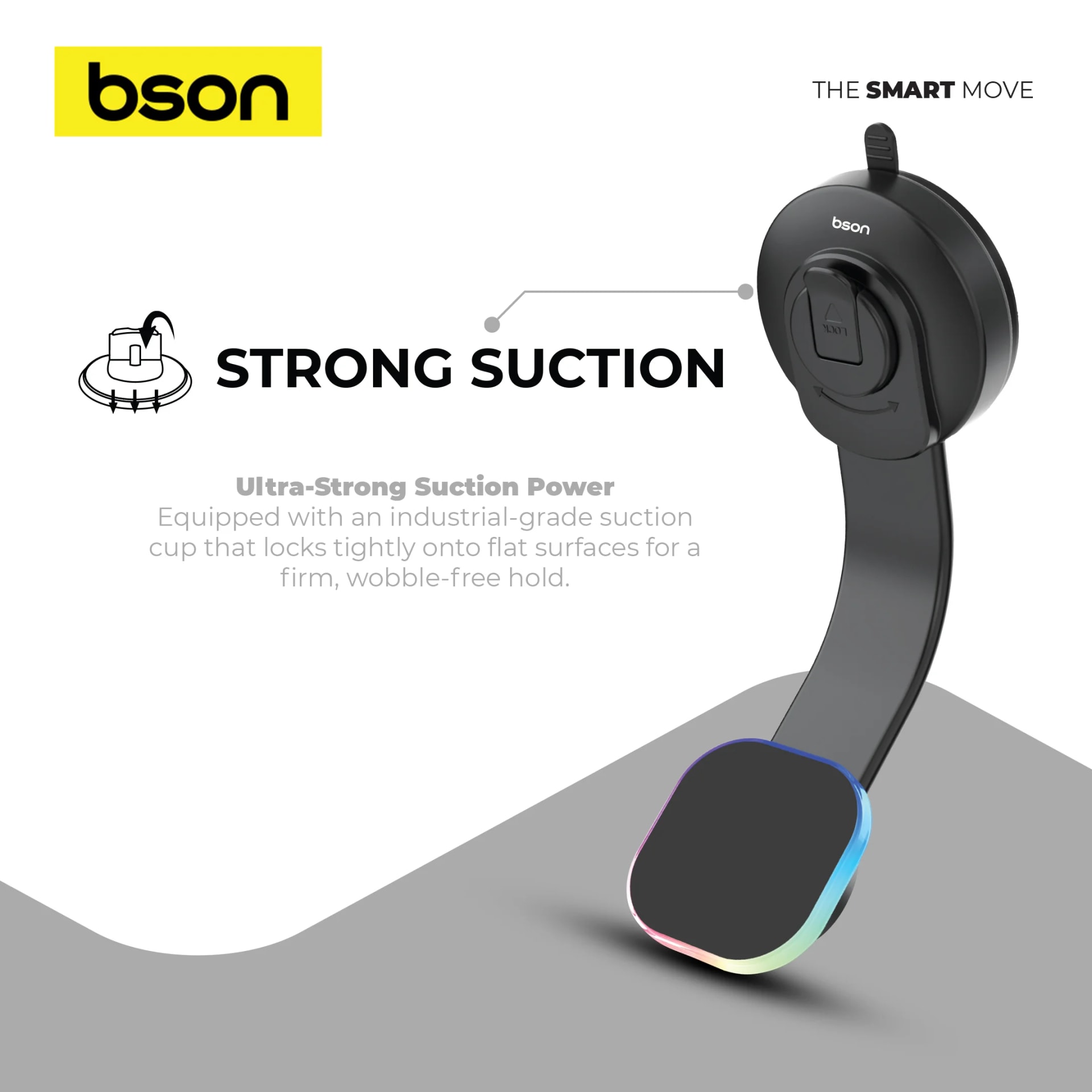 BSON Wireless LED Phone Holder with 15W Fast Charging 4