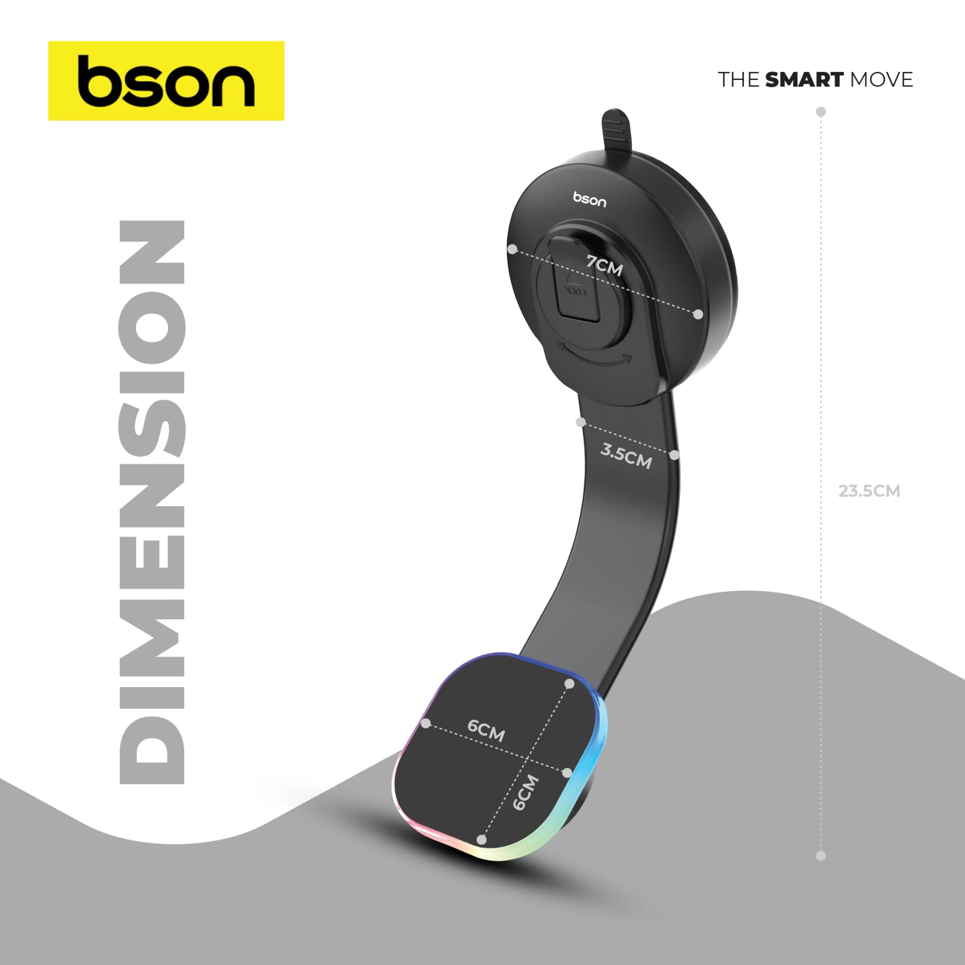 BSON Wireless LED Phone Holder with 15W Fast Charging 6