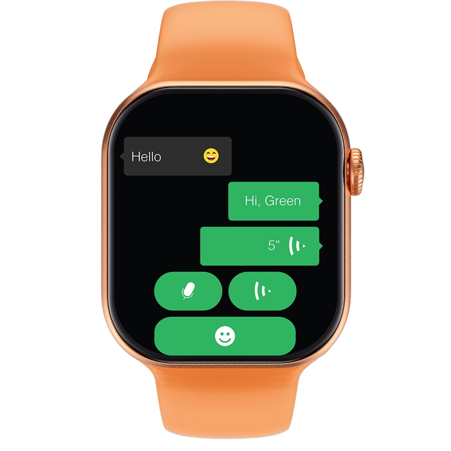 Smartwatch with Orange Strap