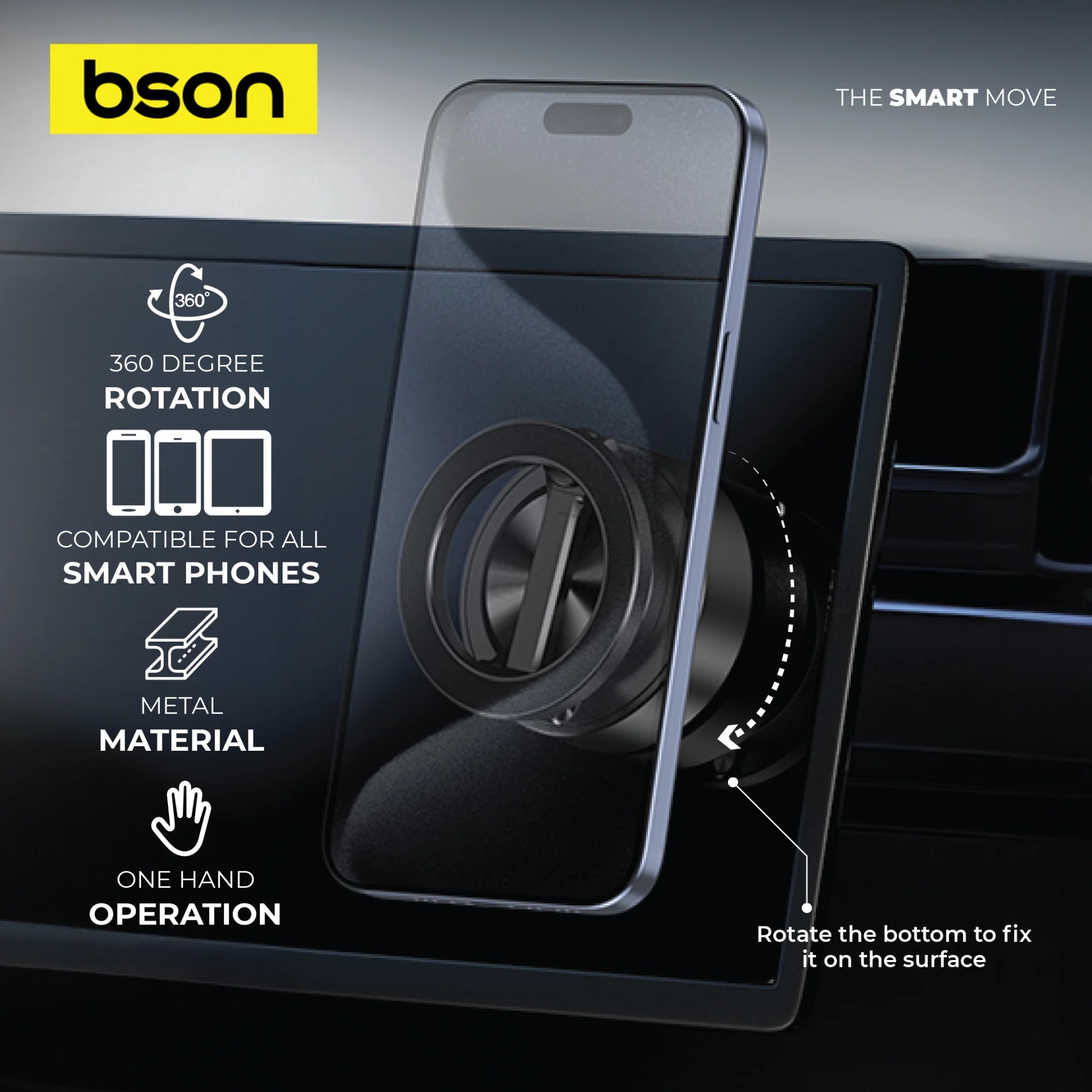 BSON Ultra Suction Magnetic Phone Holder 6