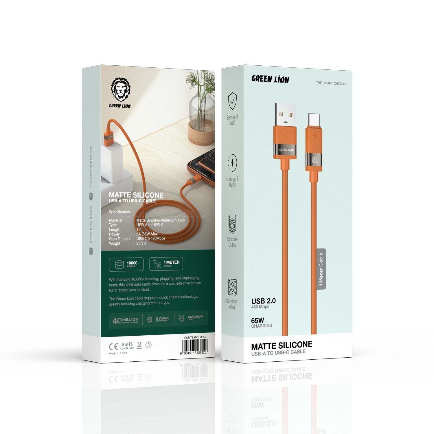 Green Lion USB-A to USB-C 65W Charging Cable 3