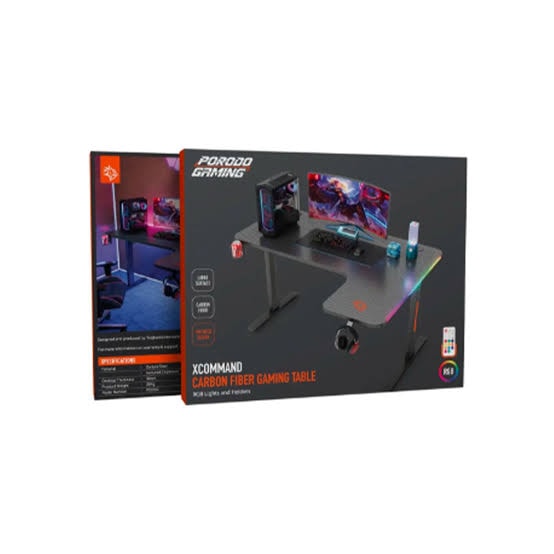 RGB Gaming Desk with Carbon Fiber Surface 2