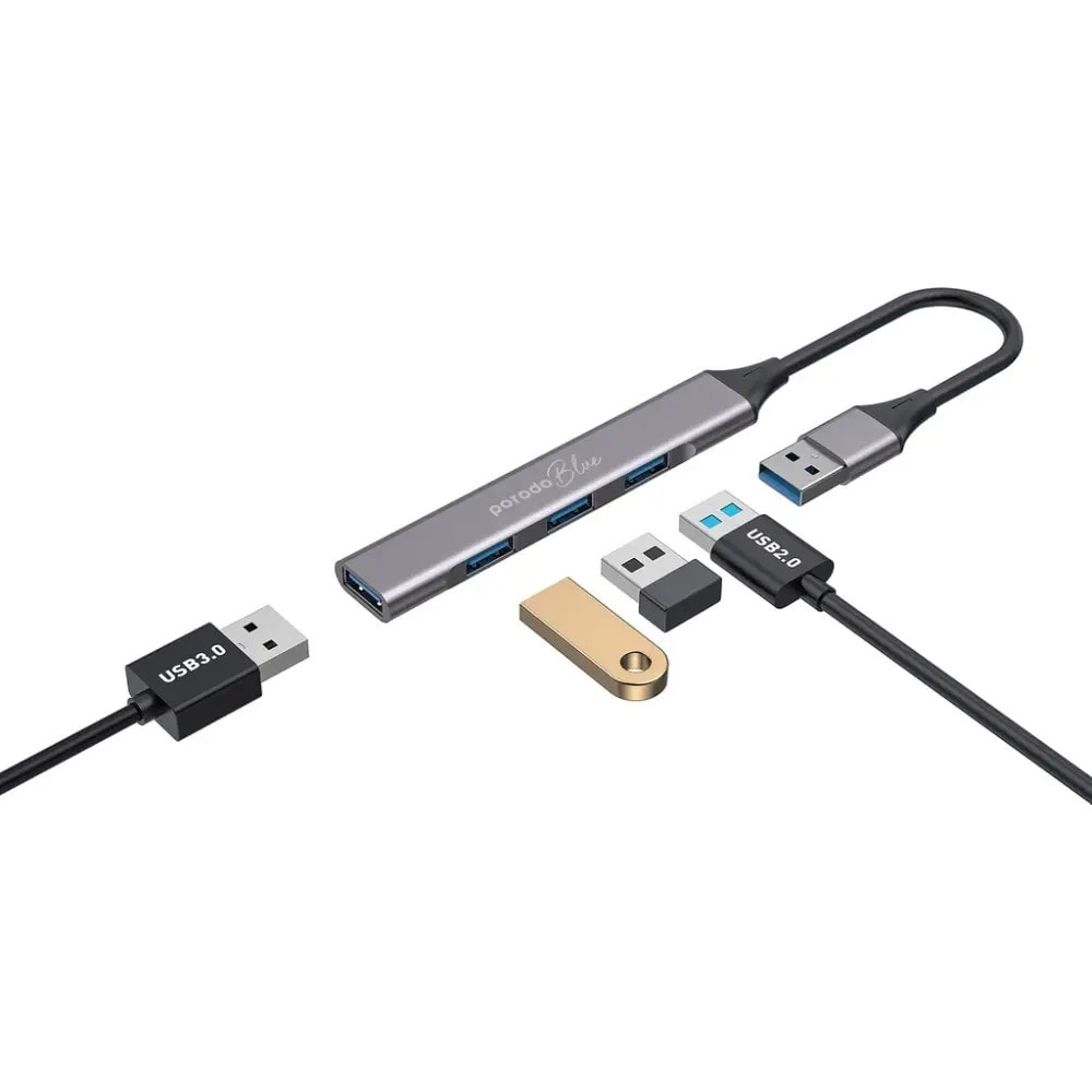 Porodo Blue USB 3.0 Hub with 4 Ports 2