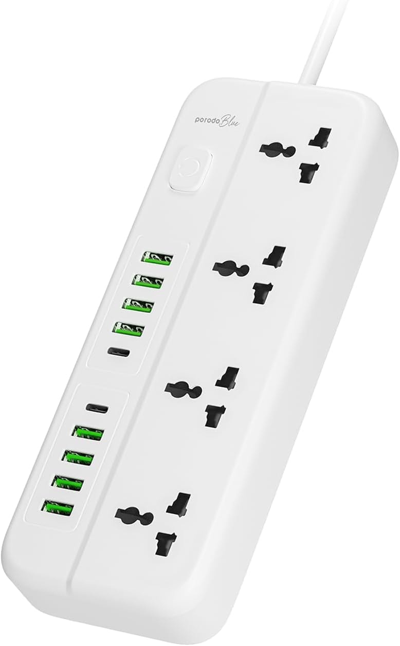 PorodoBlue Multi-Outlet Power Strip with USB Charging Ports
