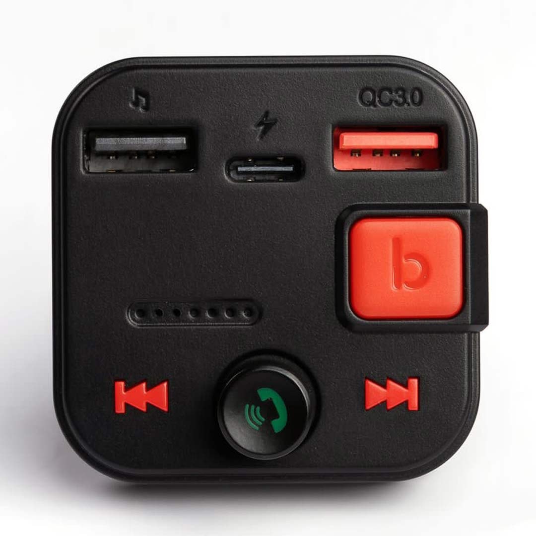 Porodo Blue Bluetooth Car Charger FM Transmitter 4