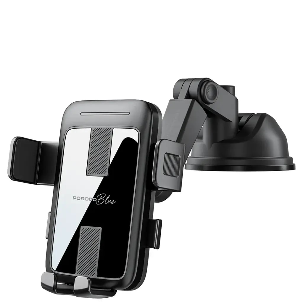 Porodo Blue Car Phone Holder with Suction Mount