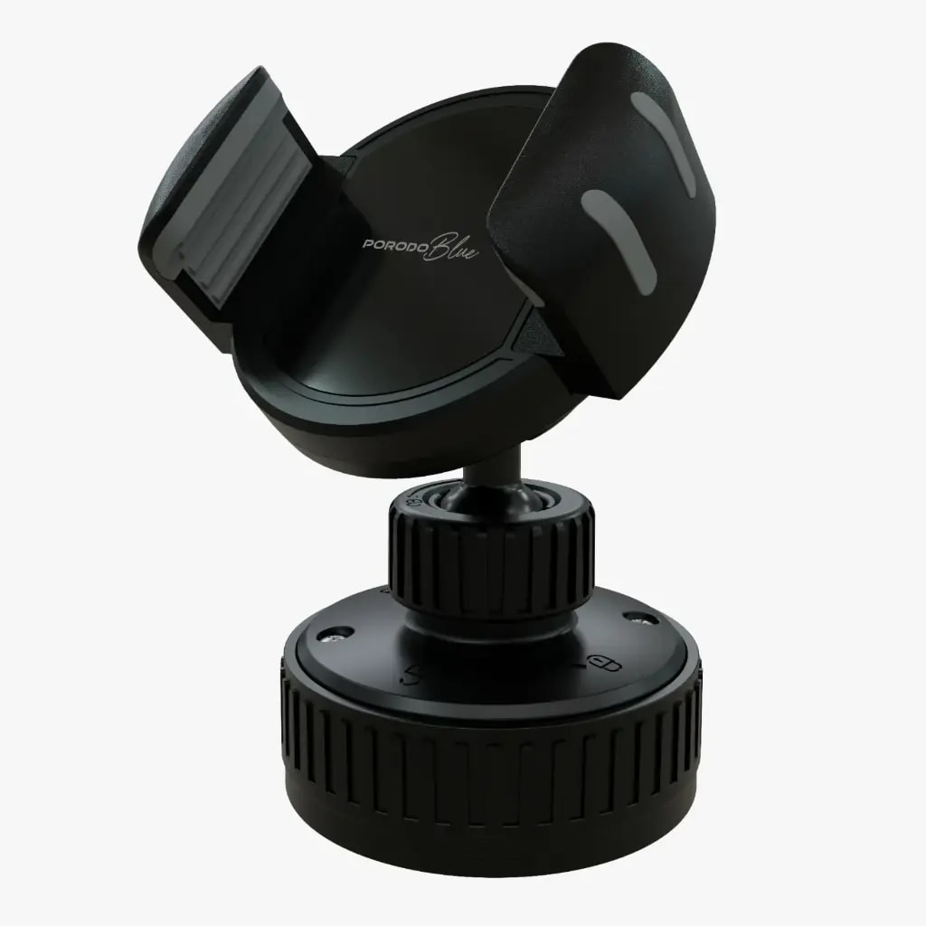 Porodo Blue Car Phone Holder Multi-Surface Mounting