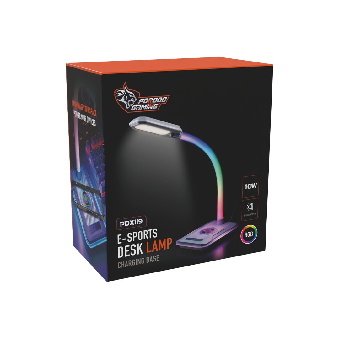 LED Desk Lamp with Wireless Charger and Colorful Light 3