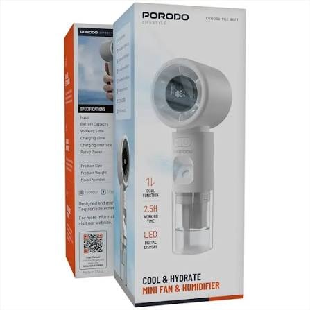 Porodo Cool & Hydrate Mini Fan & Humidifier 2
