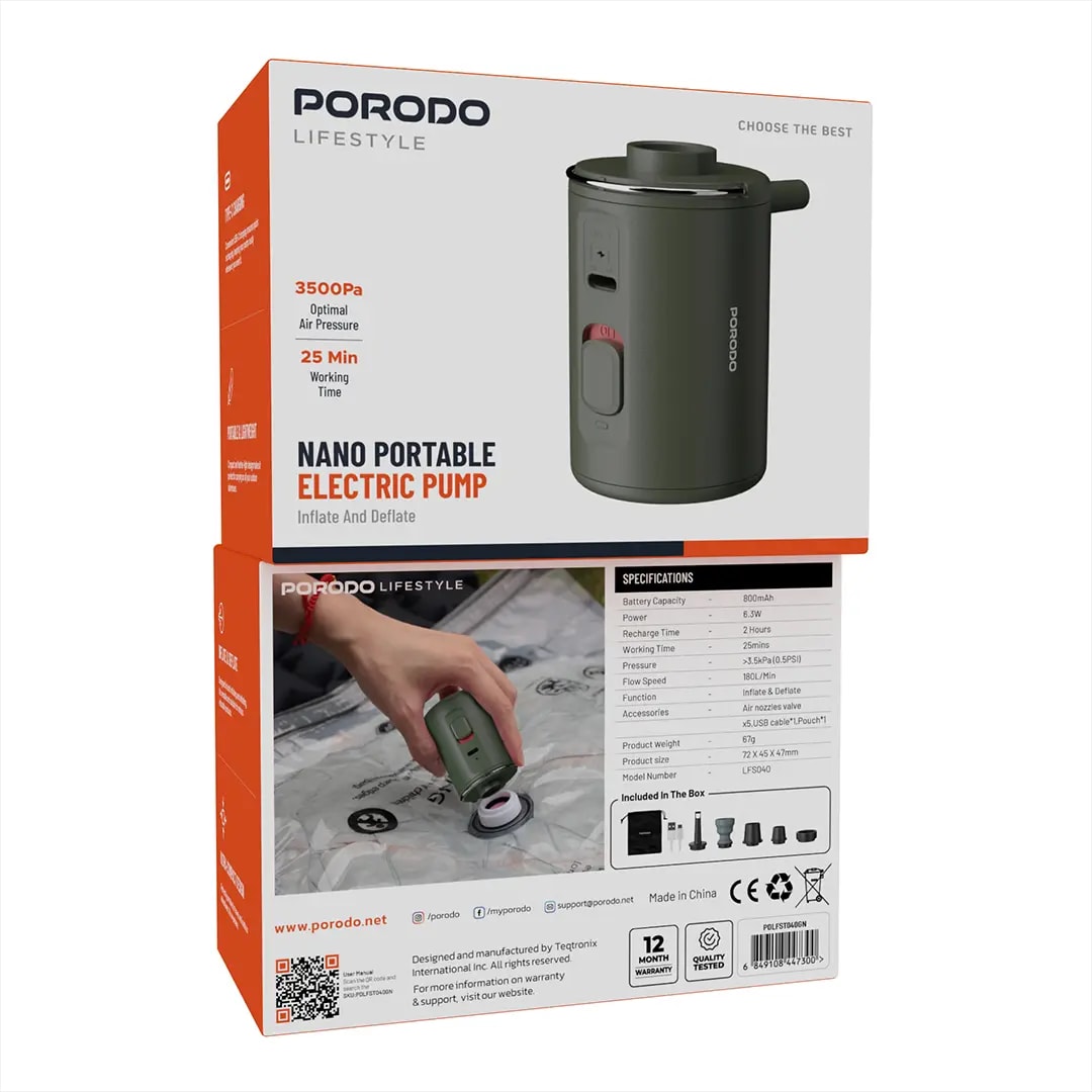 Porodo Lifestyle Nano Portable Electric Pump 3