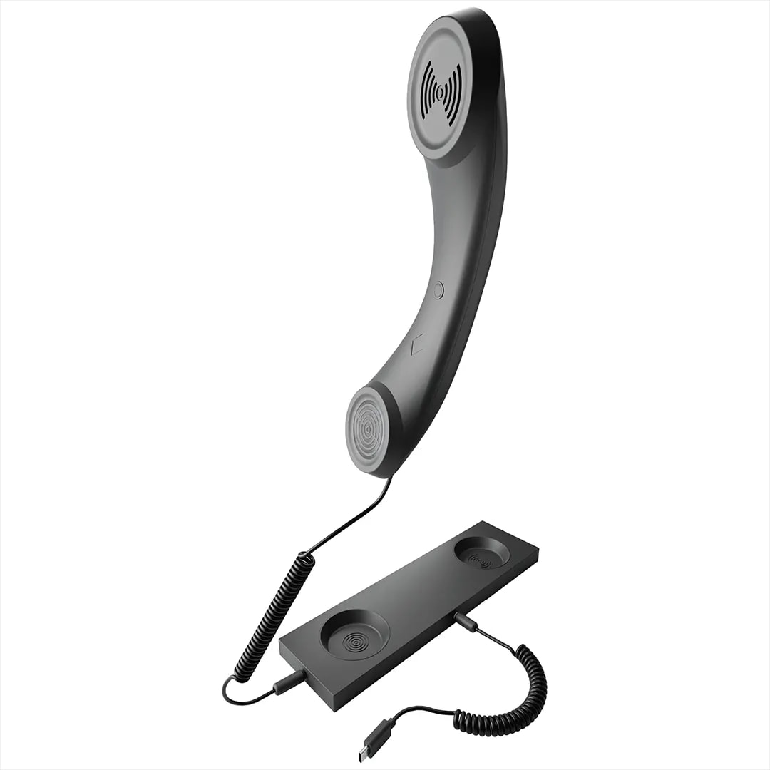 Porodo Classic Retro Phone Handset with Type-C Connector