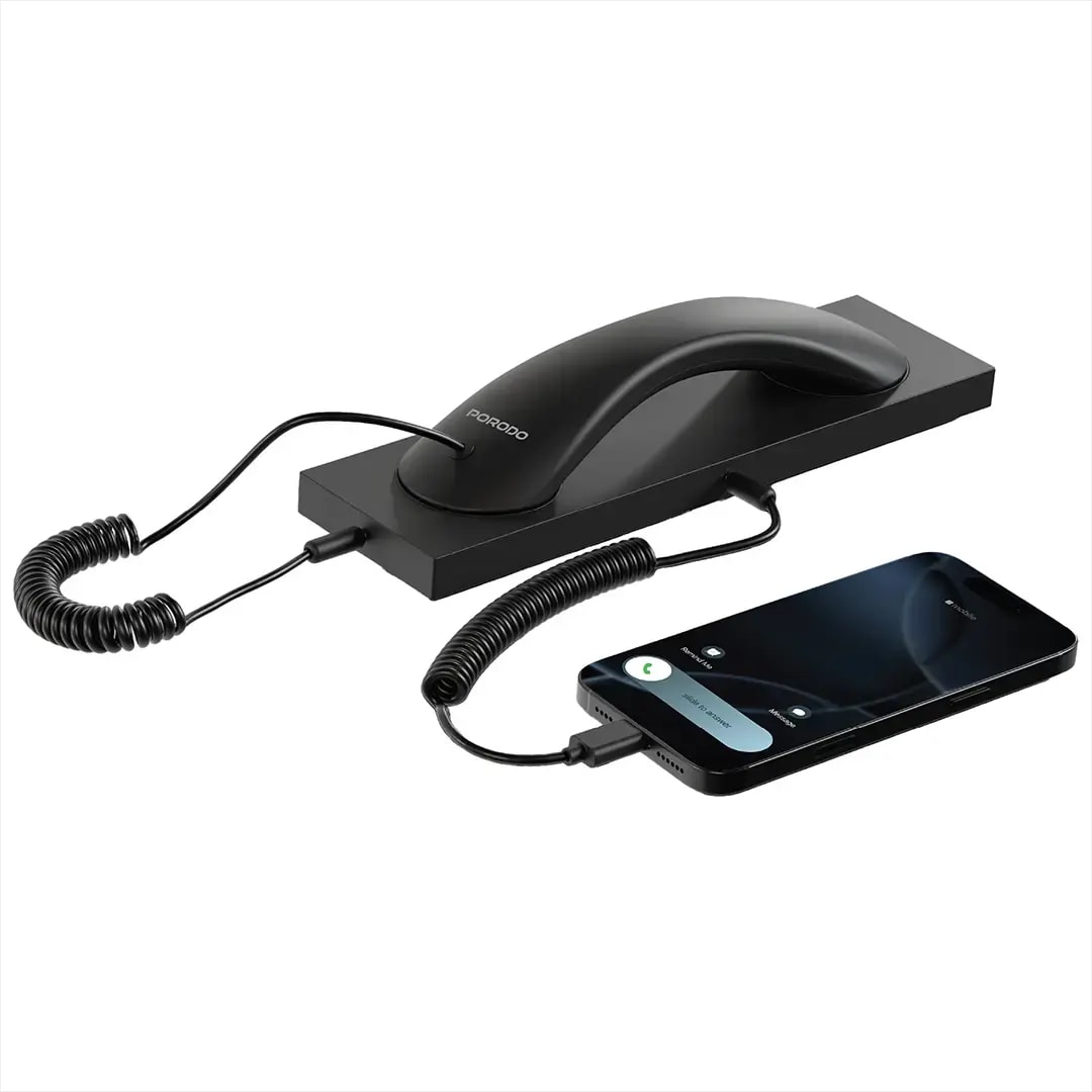 Porodo Classic Retro Phone Handset with Type-C Connector 2