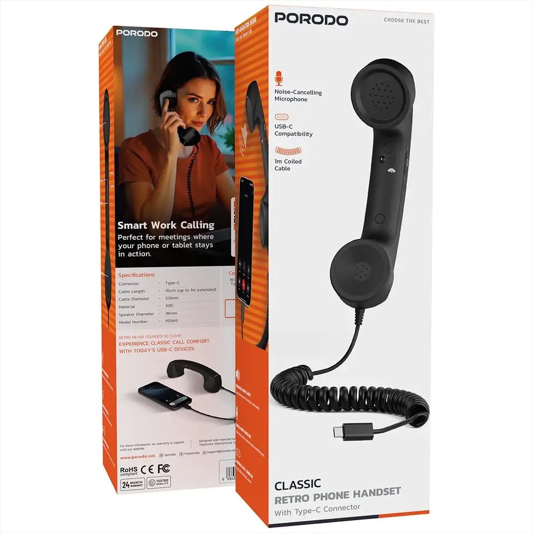 Porodo Classic Retro Phone Handset 4