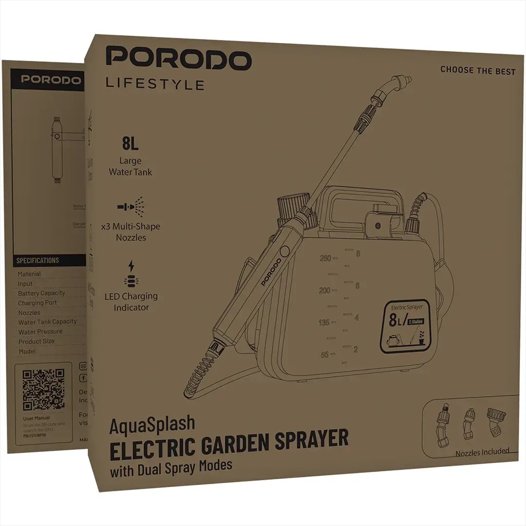 Porodo Lifestyle AquaSplash Electric Garden Sprayer 5