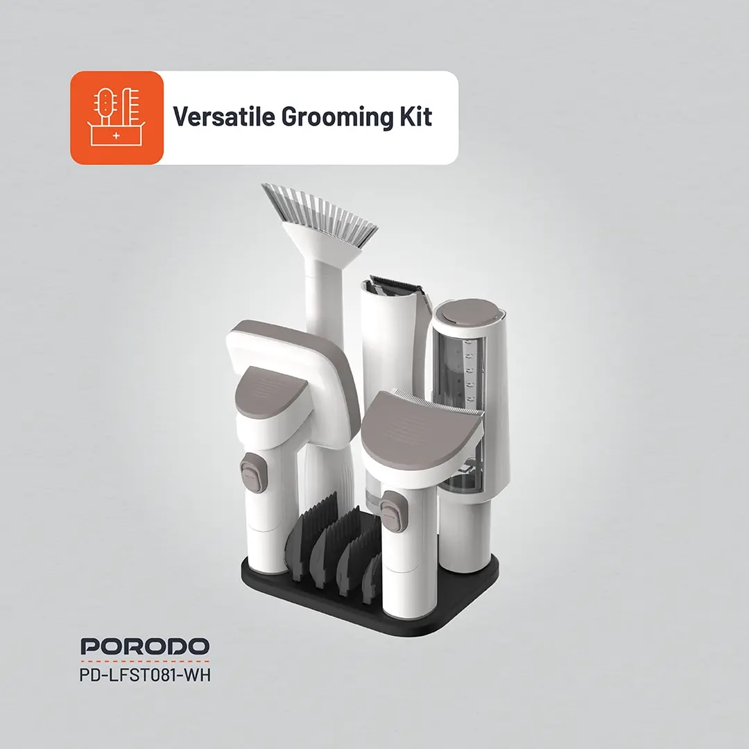 Porodo Lifestyle Pet Grooming Kit Trimmer & Vacuum 8