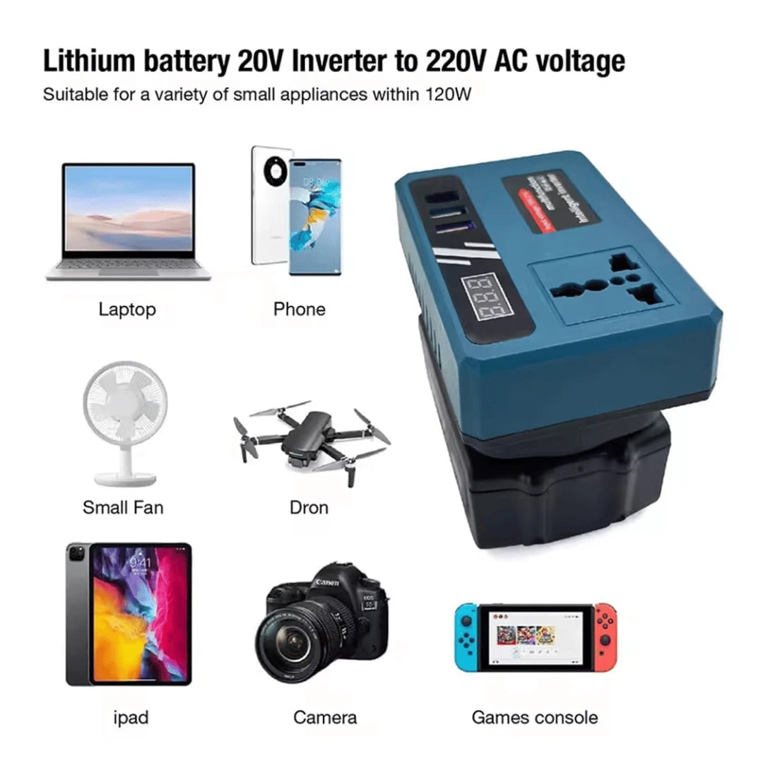VoltMate Power Inverter 21V Portable Battery Generator 2